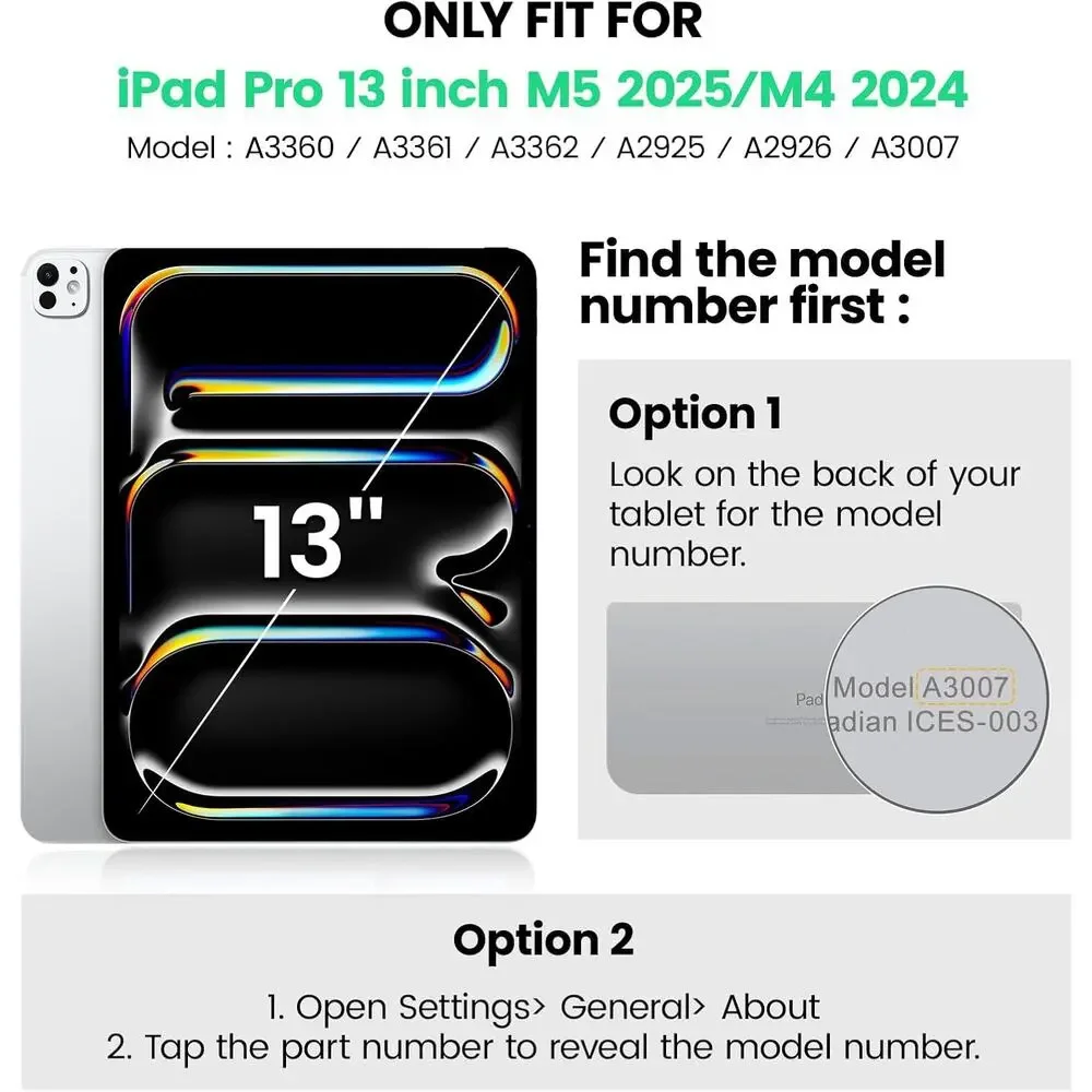 SEYMAC Case for iPad Pro 13 Inch M5 2025 / M4 2024